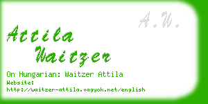 attila waitzer business card